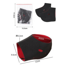 Heel Socks Cushioned Heel Protection for Dry Heels Plantar Fasciitis Relief One Size Black Red