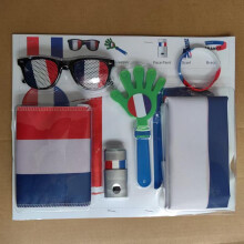 (9) World Cup Fan Pack: National flag, sunglasses, clappers, face paint, cheering accessories and party supplies