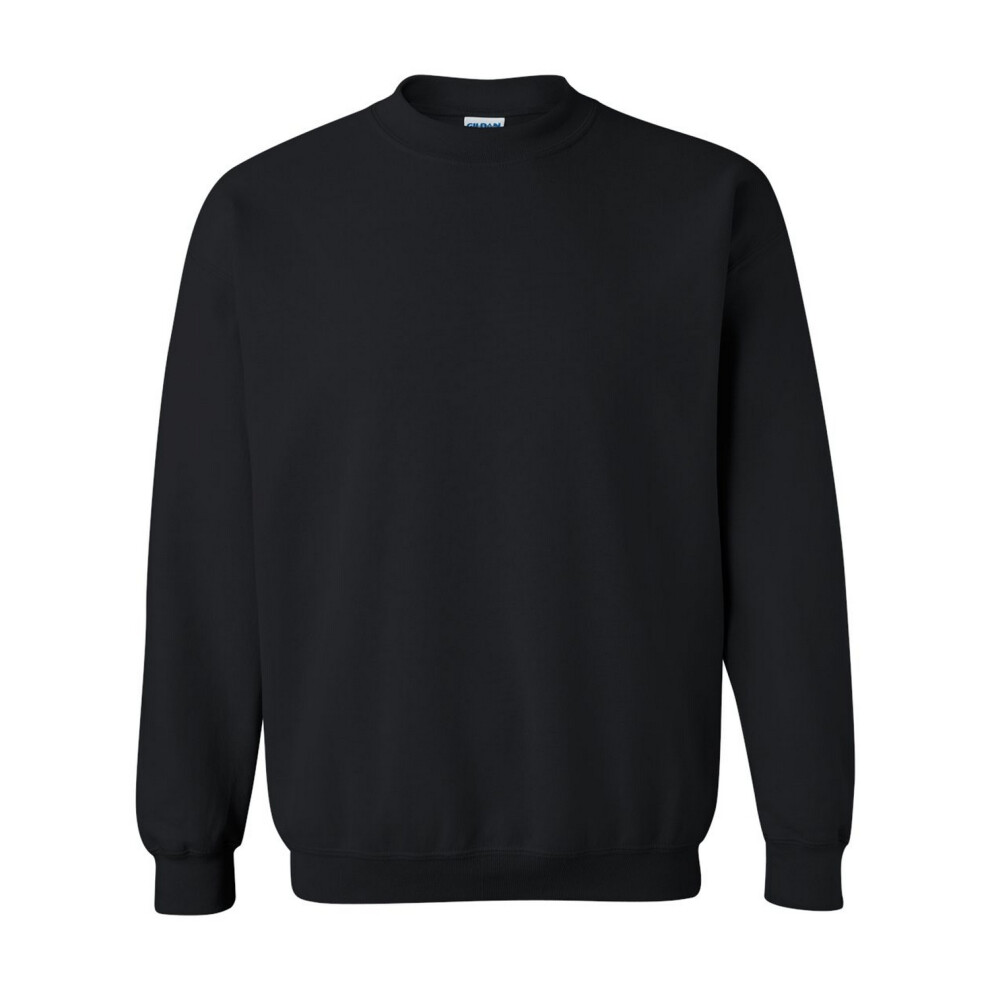 Gildan (S, Black) Unisex Adult Heavy Blend Crew Neck Sweatshirt