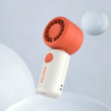 (Orange) [Mini Handheld Fan] 65g Ultra-light Portable Mini Handheld Fan, Turbo Air-gathering Duct High-speed Motor 11000RPM