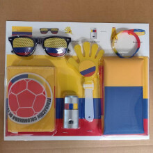 (12) World Cup Fan Pack: National flag, sunglasses, clappers, face paint, cheering accessories and party supplies