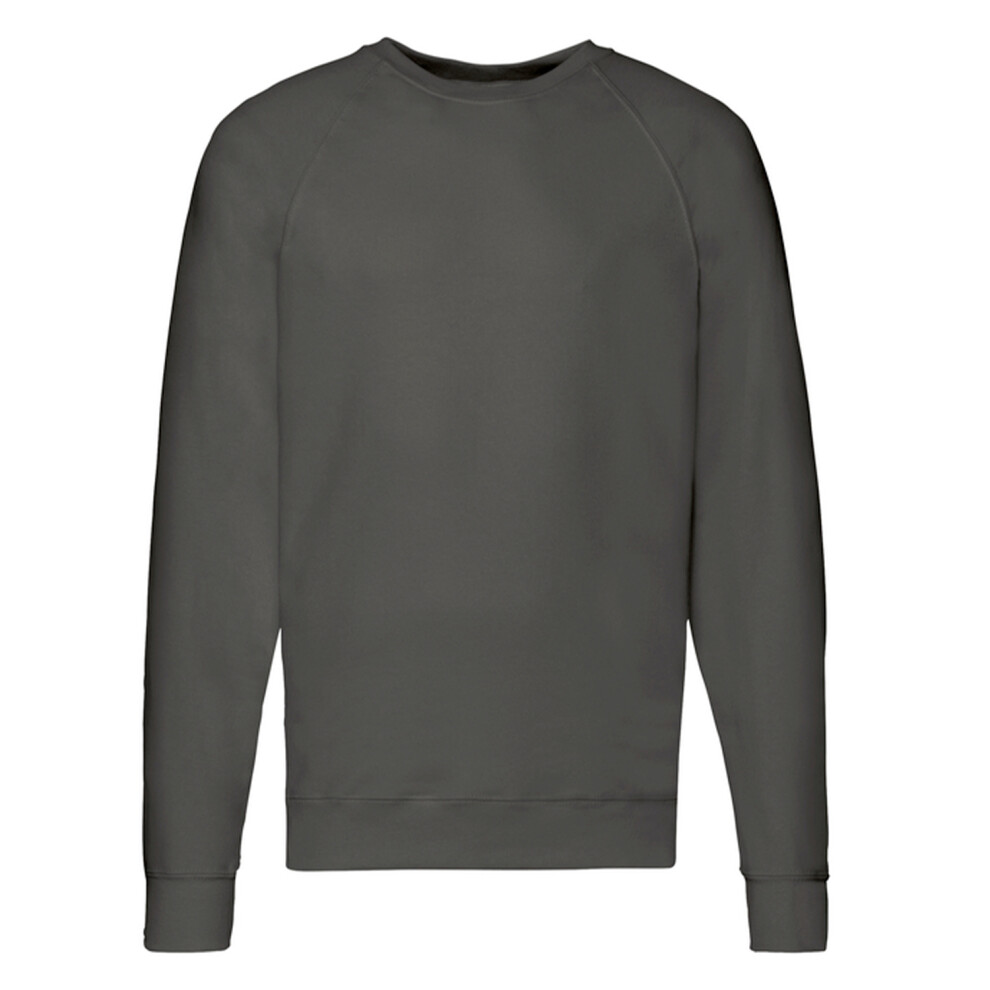 Fruit Of The Loom (Xxl, Light Graphite) Mens Lightweight Raglan Jumper