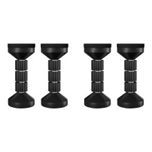 Adjustable Threaded Bed Frame Anti-Shake Tool for Bed,Headboard Stoppers,Prevent Loosening Anti-Shake Fixer(4Pcs Black )