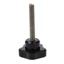 5pièces M8 x 50 mm Filetage Remplacement Star Bouton À Main Vis de Serrage Noir Ton Argent