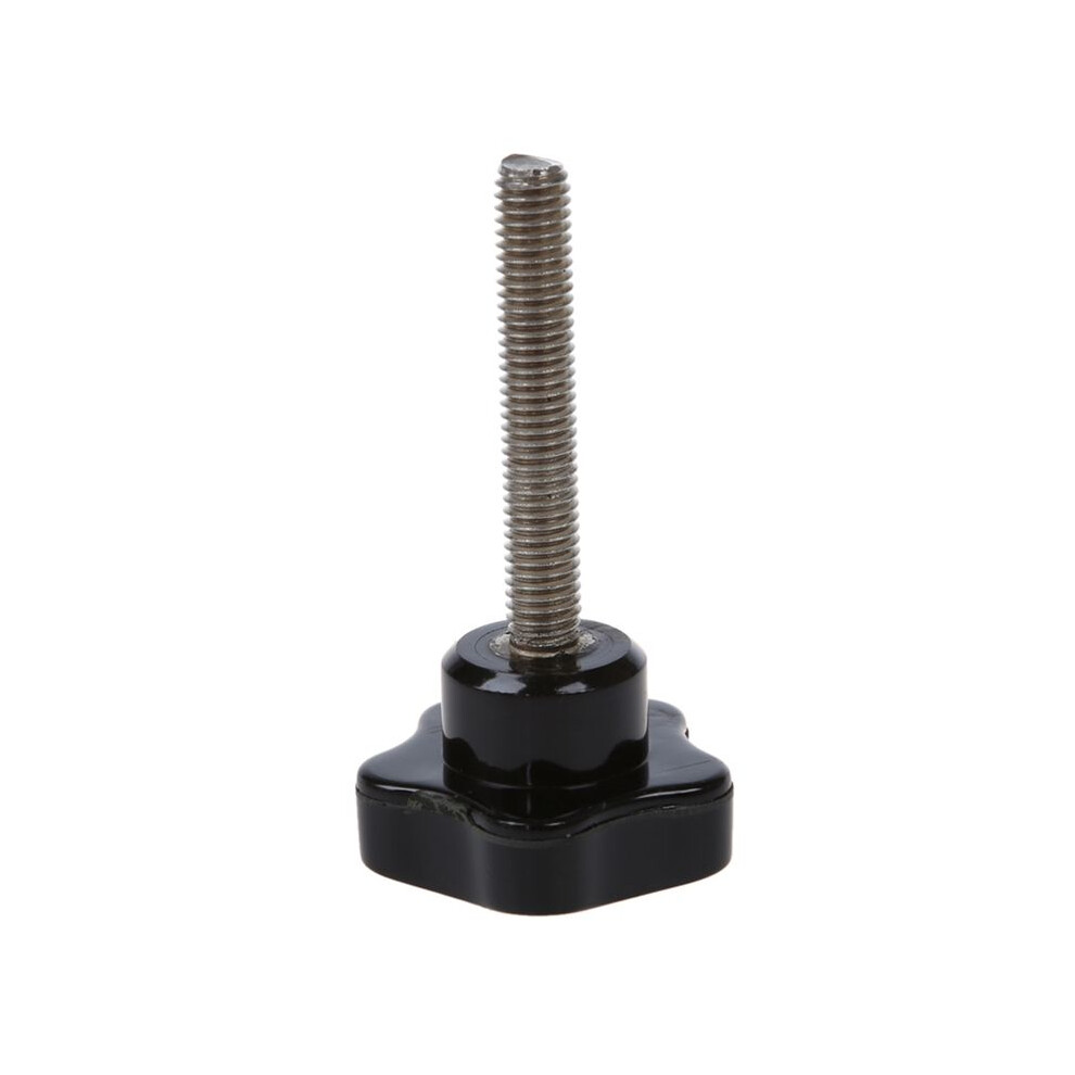 5Pcs M8 X 50Mm Thread Replacement Star Hand Knob Tightening Screw Black Silver Tone 4713396131567