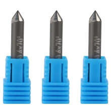 3X Bits de Gravure Diamant PCD Graveur Outils de Sculpture CNC Fraise En Carbure de Pierre Sur Marbre Granit