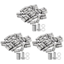 90 Pieces 12 x 22mm Stainless Steel Spacer Glass Holder Sign Mounting