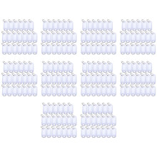 White Portable Plastic Key Fob Key Tag ID Labels 200 Pieces