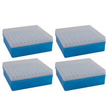 4X Plastic Square 100 Positions Laboratory 1.5Ml Centrifuge Tube Case Box