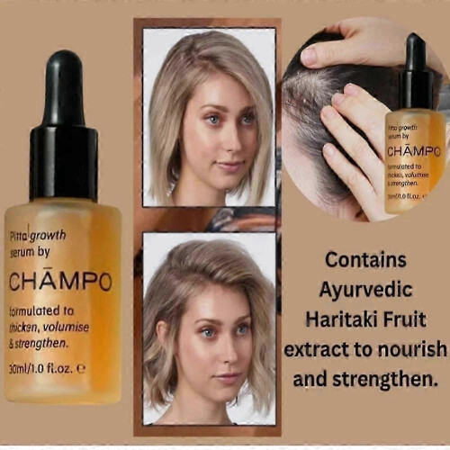 (1pc) 1-3X Champo Pitta Growth Serum Formulated To Thicken Volumize & Strengthen Hair 30ml