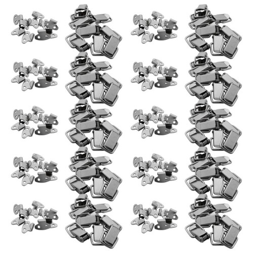100Pcs Cabinet Spring Loaded Iron Straight Loop Toggle  45mm Length