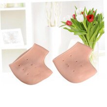 Silicone Gel Heel Protector Socks for Cracked Heels with Breathable Cushioning and Elastic Comfort Fit