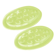 (Sky Blue) (Lemon Yellow) Self-adhesive Gel Heel Patch Shock-absorbing Particles Massage Heel Cushion for Women Men Feet Pain Relief