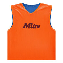 (M-L, Orange/Royal Blue) Mitre Mens Pro Logo Reversible Training Bib