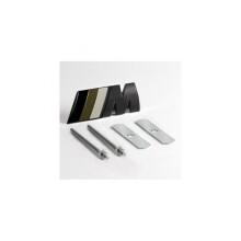 (Black + White Black) Car 3d Metal BMW M Front Grille Emblem Badge