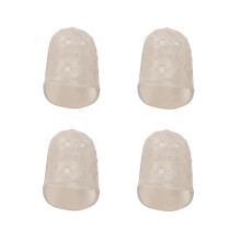 4pcs New Soft Silicone Guitar Thumb Finger Picks Protector Fingertips (Gray XXS )