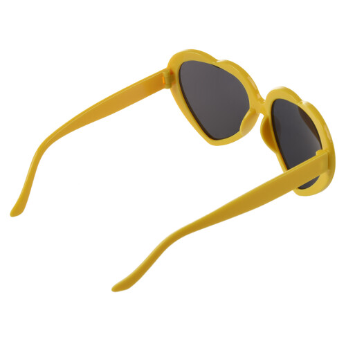 Moda Divertida Verano Forma de Corazon de Amor Gafas de  Amarillo 1