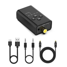 USB Audio-Ontvanger AUX/Glasvezel/Coaxiaal USB Audio-Omzetter 5.2 voor Luidsprekerversterker PC TV