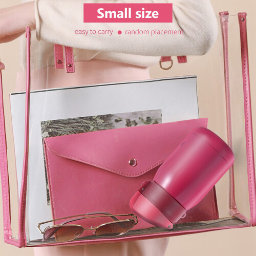 Stainless Steel  belly  bottle(rose red)200ml