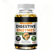 (120 Count (Pack of 2)) Digestive Enzymes 400mg Capsules with Papain & Bromelain, Gut Health & Digestion Support