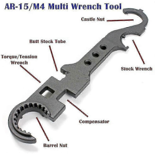 Armorers Combo Wrench Multi Tool compatible with AR 15 and M4 Maintenance