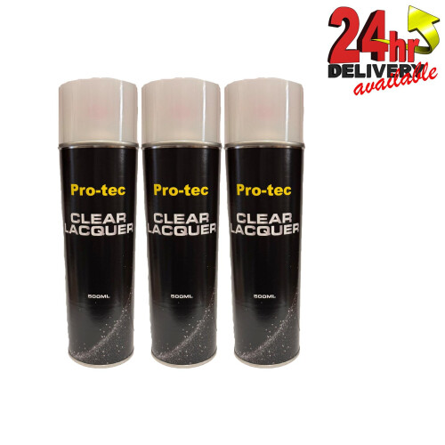 Pro-Tec Quality Clear Gloss Lacquer Large 500ml Aerosol Professional Use Trade