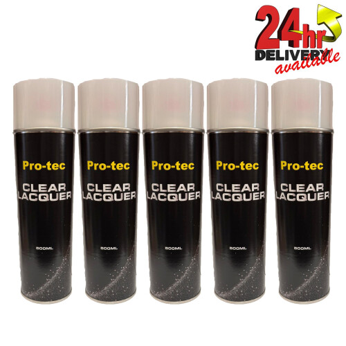 Pro-Tec Quality Clear Gloss Lacquer Large 500ml Aerosol Professional Use Trade