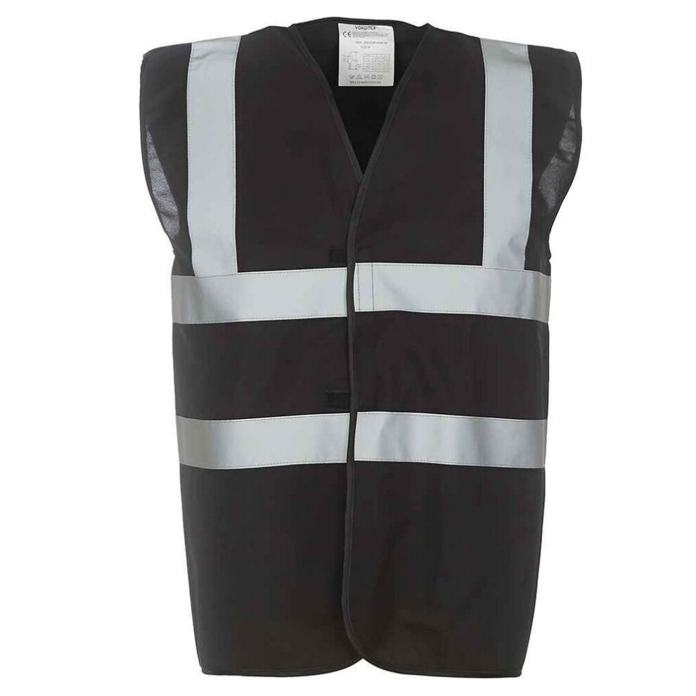 (S, Black) Yoko Mens Band & Brace Hi-Vis Vest 5063470518173