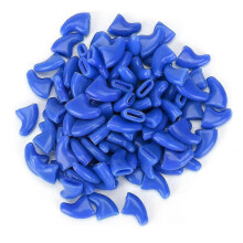100 Stück weiche Krallenschutzhüllen für Haustiere, sicher gegen Kratzer, auch für Hundepfoten, dekorativ, Blau, XS