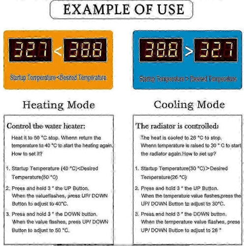 Programmable Thermostat compatible with Digital Temperature Controller Module XH-W3001 2