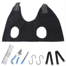 Hunde-Pflege-Hängemattengeschirr mit Krallenschere, Trimmer, Krallenfeile, Kamm, atmungsaktiver Hunde-Hängematten-Haltetasche, Hund 8787 B