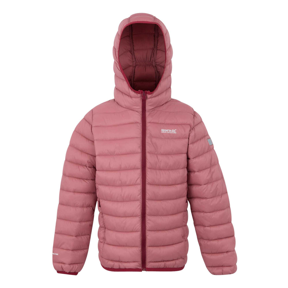 Regatta (5-6 Years, Dusty Rose/Dark Pimento) Childrens/Kids Marizion Hooded Padded Jacket Multicoloured