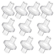 Verpakking met 10 universele CPAP-filters voor CPAP-apparaten, individueel verpakte CPAP-luchtfilters, CPAP-accessoires zoals afgebeeld.