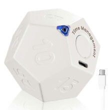Timer Rotate Dodecagon - Rechargeable Timer Sound Vibrate Light Alarm Flip Timer 1 3 5 10 15 20 25 7545 B