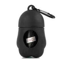 Dispensador portátil de bolsas para excrementos de mascotas, recogedor de excrementos para gatos y perros con hebilla