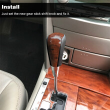 Wood Grain Car Gear Shift Knob for   Camry/Harrier Fortuner Crown Land  Lever Shifter Stick Black