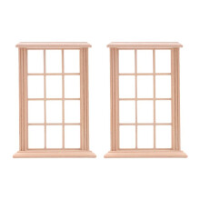 2 PièCes SéRies Meubles Maison de PoupéE Miniature Cadre de FenêTre ModèLe DéCoration FenêTres Maison de PoupéE Meubles Jouet