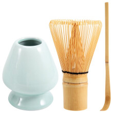 Zestaw Trzepaczek Matcha Zestaw Bambusowej Herbaty Matcha Trzepaczka Matcha 100 Prong (Chasen), Tradycyjna ŁYżKa, Uchwyt na Trzepaczkę Matcha