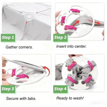 2-Pack Bed Sheets Detangler Set Anti- Laundry Helper for Bedding, Reduces Wrinkles