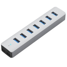 7 USB Hub Multi Port Desktop USB Adapter Powered USB Splitter for Laptop, Phones, PC, and Other USB Devices