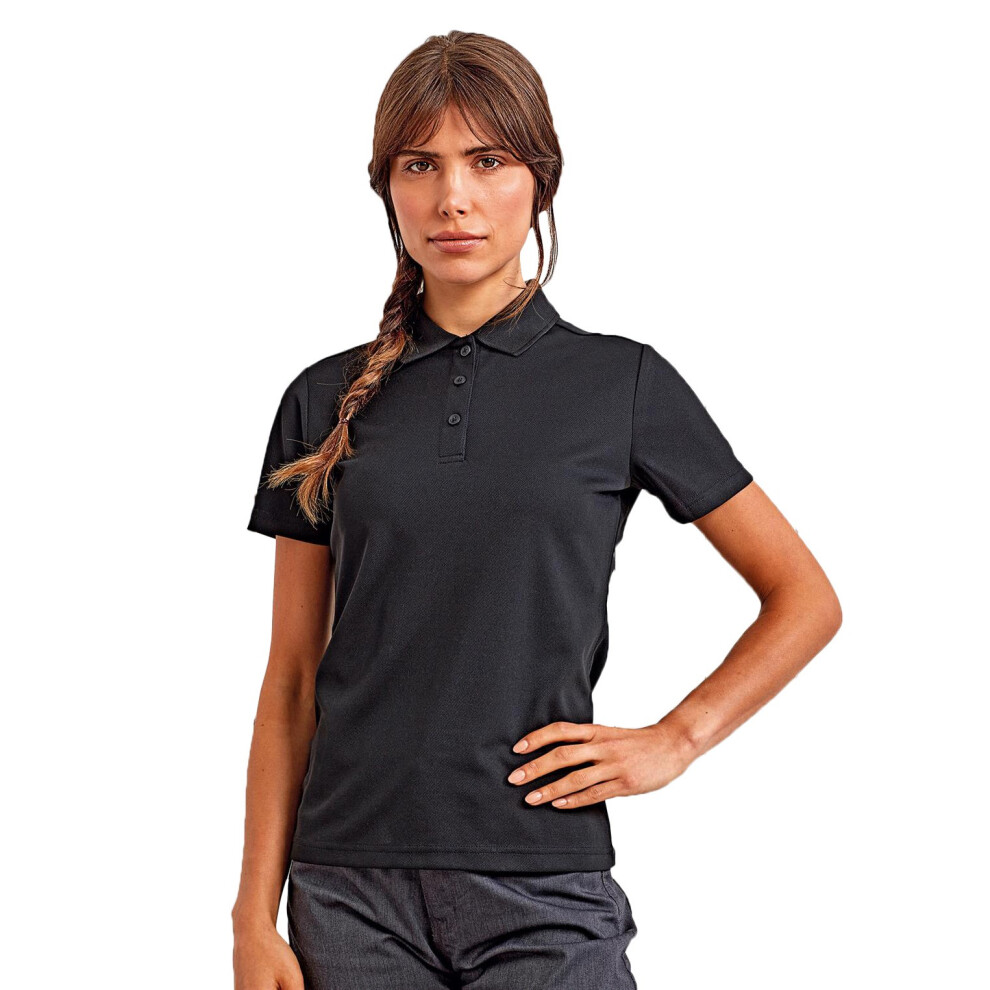 Premier (S, Black) Womens/Ladies Sustainable Polo Shirt