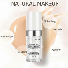 (2pcs) Tlm Color Changing Foundation For Aging Skin,liquid Makeup Base Nude Face Cover Concealer Cream