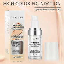(3pcs) Tlm Color Changing Foundation For Aging Skin,liquid Makeup Base Nude Face Cover Concealer Cream