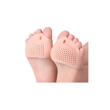 (1 Pair) (1Pair beige L size) Silicone Insoles Forefoot Pads Toe Separator Pain Relief Shoes Insoles Toe