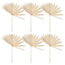 6St Stora Torkade Palmblad Naturliga Torkade PalmfläKtar Torkade Blombukett BröLlopsdekorer Torkade SolfjäDrar Palmblad