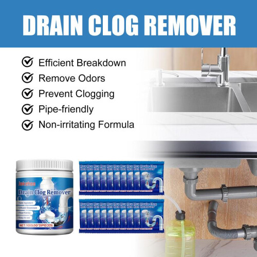 Drain Cleaner Effervescent Tablets Gentle Fast Dissolving for Kitchen Bathroom Sink Deodorizing 2