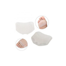 (1 Pair 3) (1Pair beige L size) Silicone Insoles Forefoot Pads Toe Separator Pain Relief Shoes Insoles Toe