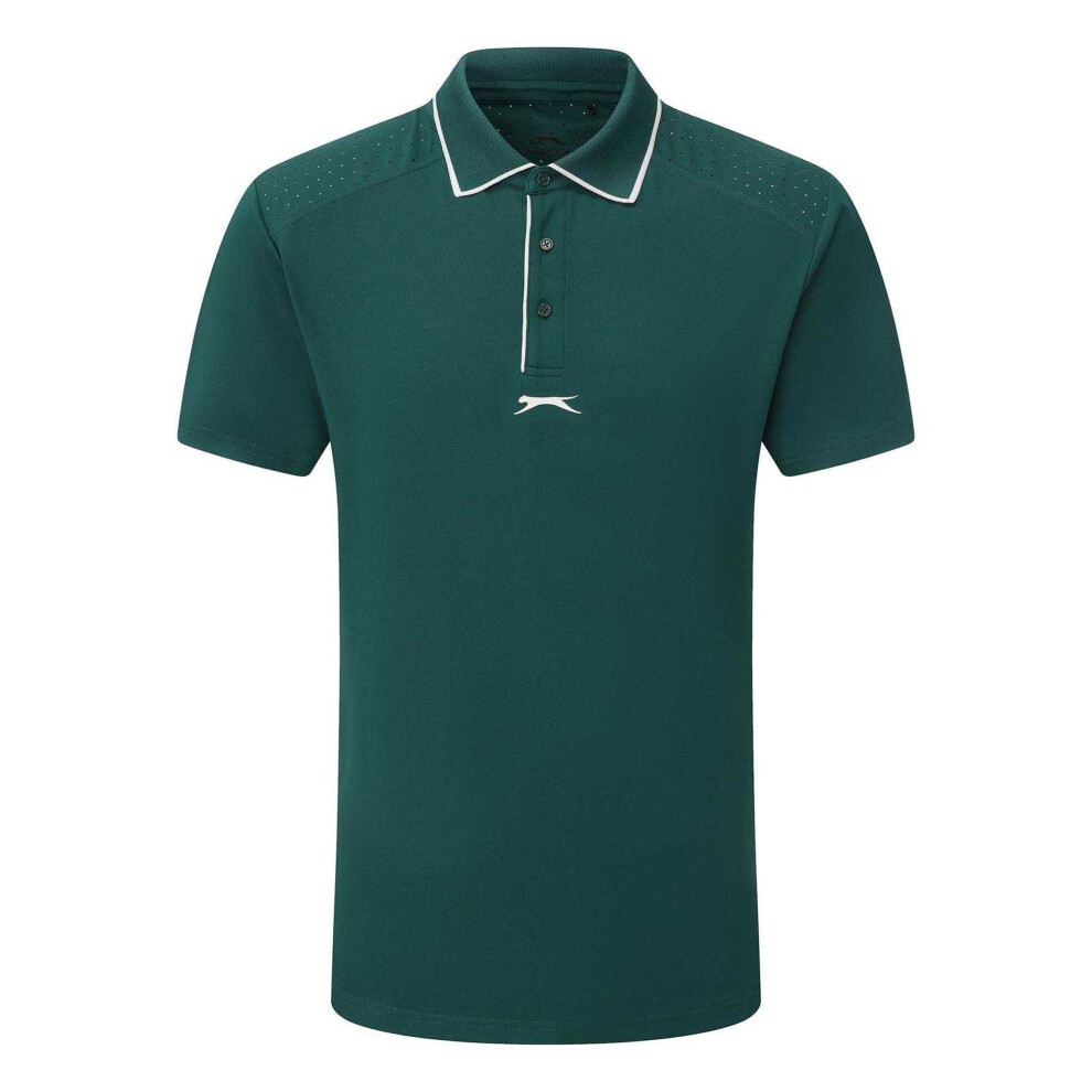 Slazenger (Xl, Green) Mens Performance Regular Short-Sleeved Polo Shirt