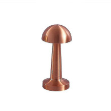 (Mushroom, Bronze) Rechargeable Led Table Lamp Touch Sensor Desk Light Bedroom Restaurant Bar Dcor