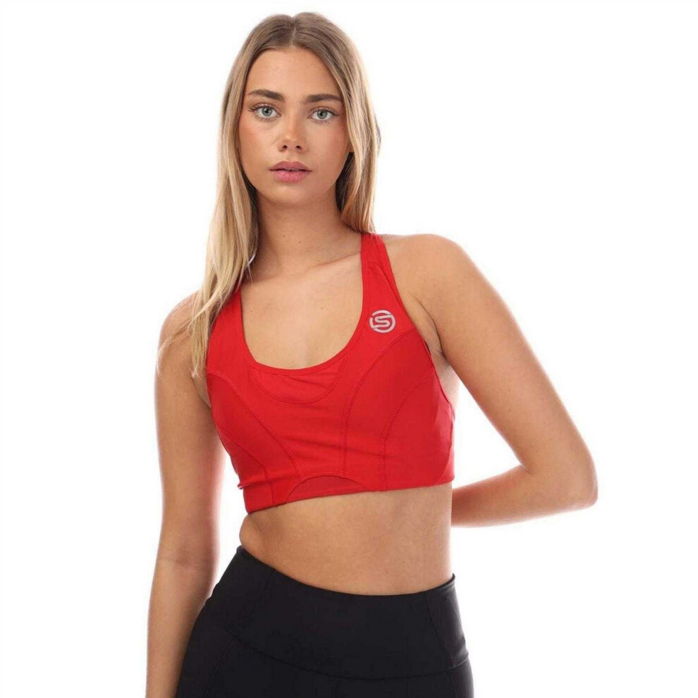 Skins (Xs, Red) Womens/Ladies Series-3 Sports Bra